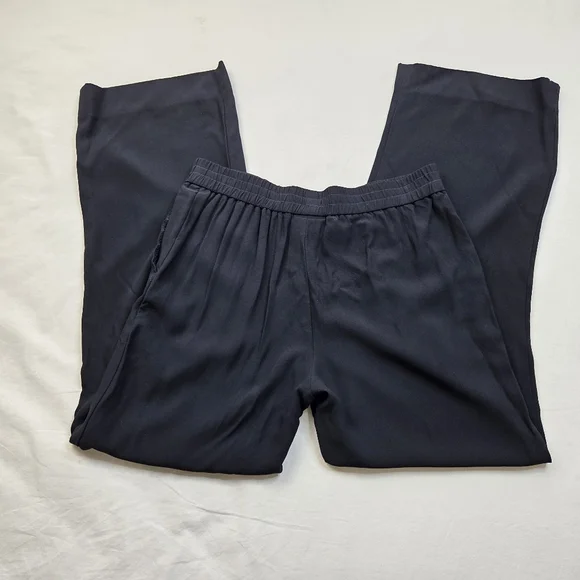 Akris Punto Women’s Navy Blue Wide Leg Pull-On Pants Size US 8 IT 44